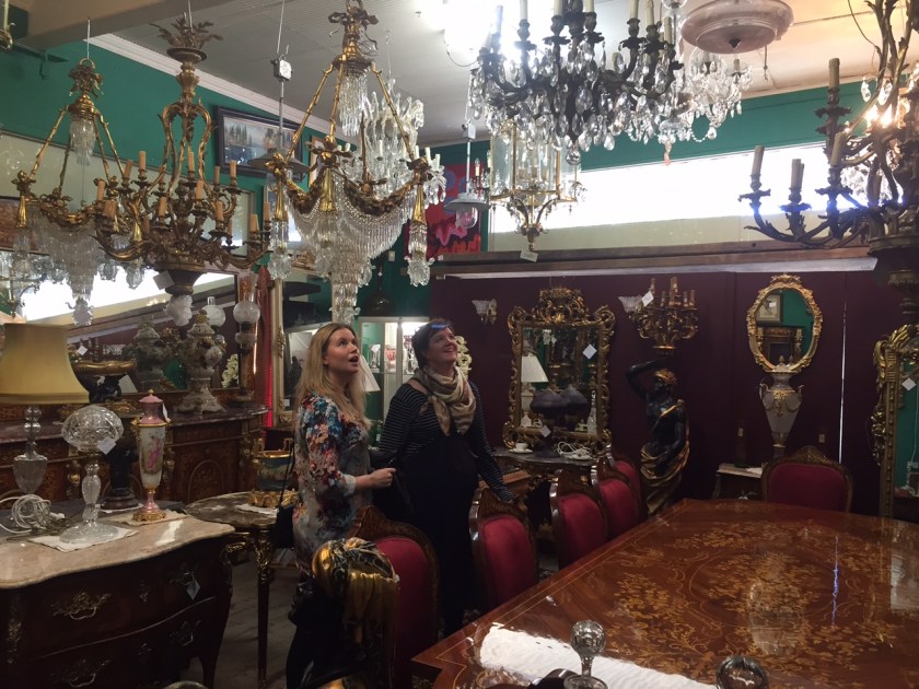 The chandelier room at Trish's Place